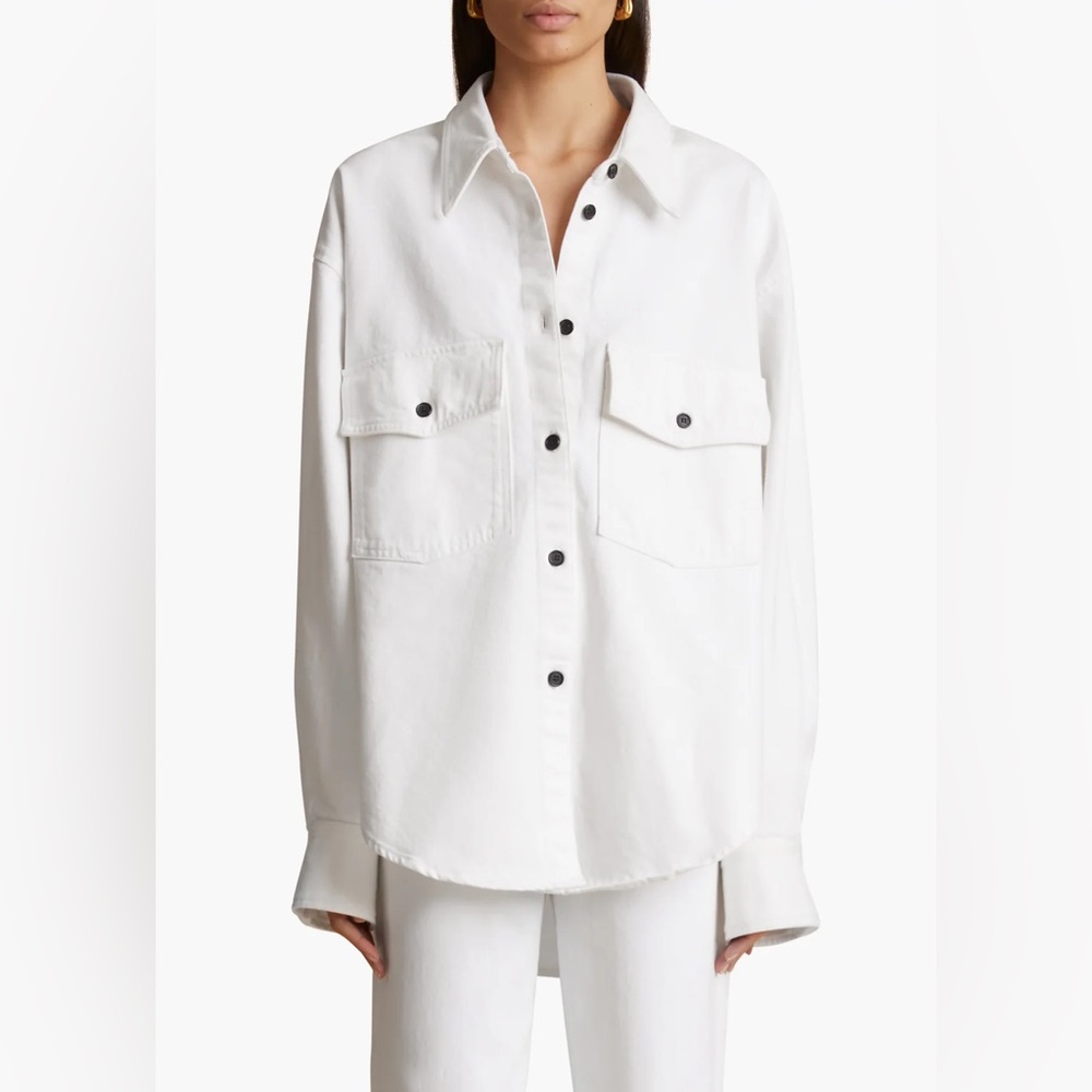 Khaite Mahmet top white denim